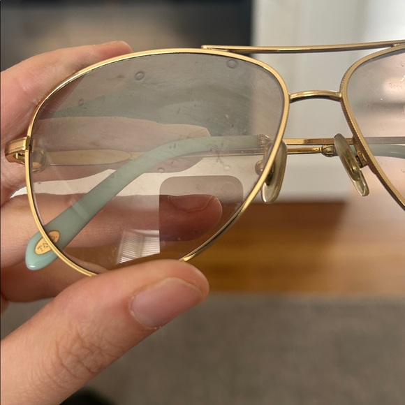 Tiffany and Co Gold Aviator Sunglasses main image 2